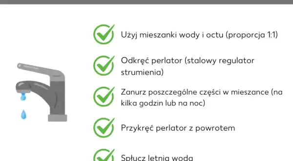 Twój kran zakamieniony? Odkamienianie perlatora i wylewki krok po kroku